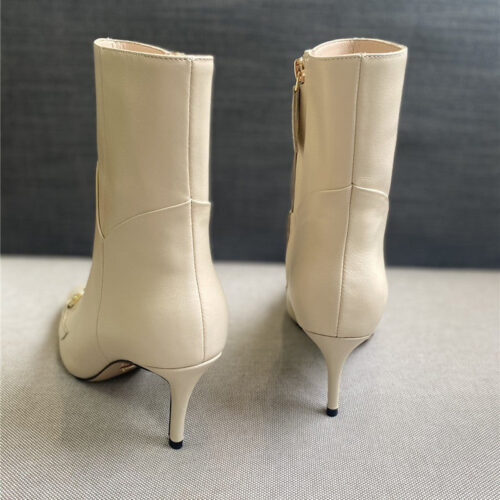 High Quality Luxury Gucci Pointed Toe High-Heeled Ankle Boots – Style 66131 product detail
