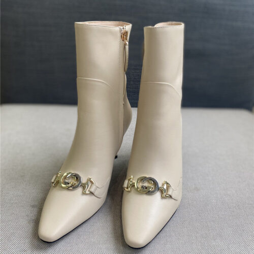 High Quality Luxury Gucci Pointed Toe High-Heeled Ankle Boots – Style 66131 alternate view