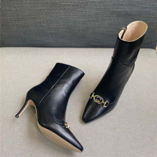 High Quality Luxury Gucci Pointed Toe High-Heeled Ankle Boots product detail