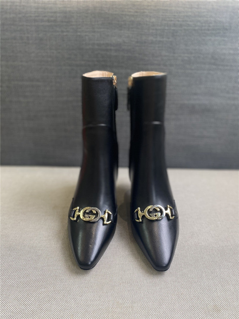 High Quality Luxury Gucci Pointed Toe High-Heeled Ankle Boots product detail