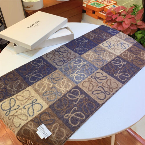 High Quality Luxury Loewe Anagram Scarf In Wool And Cashmere – Style 26500 product detail