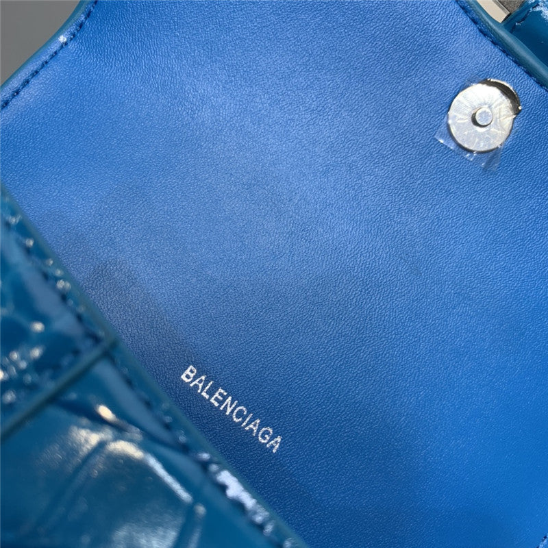 High Quality Luxury Balenciaga Crocodile Hourglass Bag Small product detail