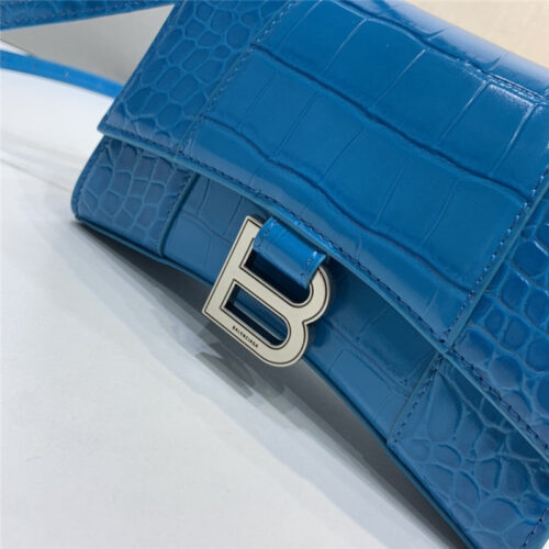 High Quality Luxury Balenciaga Crocodile Hourglass Bag Small product detail