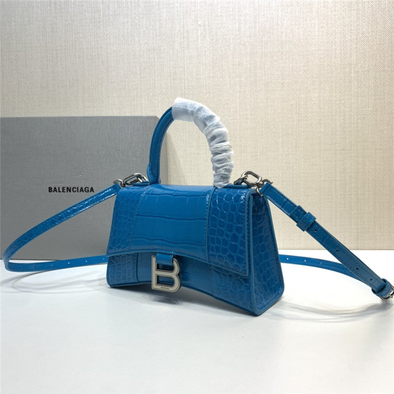 High Quality Luxury Balenciaga Crocodile Hourglass Bag Small product detail