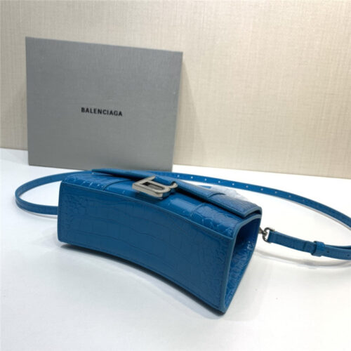 High Quality Luxury Balenciaga Crocodile Hourglass Bag Small product detail