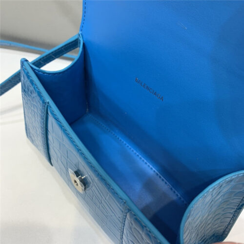 High Quality Luxury Balenciaga Crocodile Hourglass Bag Small product detail