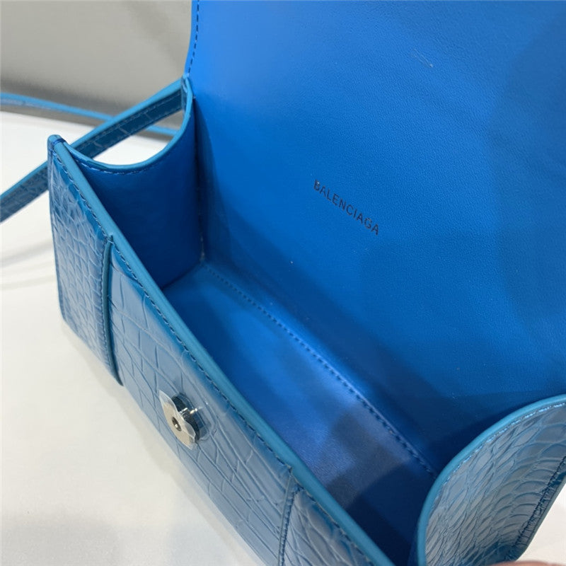 High Quality Luxury Balenciaga Crocodile Hourglass Bag Small product detail
