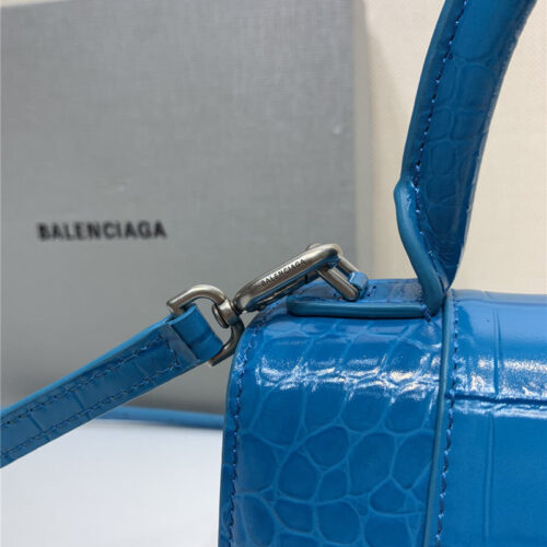 High Quality Luxury Balenciaga Crocodile Hourglass Bag Small product detail