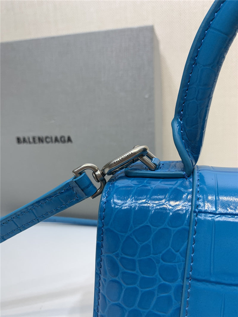 High Quality Luxury Balenciaga Crocodile Hourglass Bag Small product detail