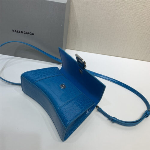 High Quality Luxury Balenciaga Crocodile Hourglass Bag Small product detail