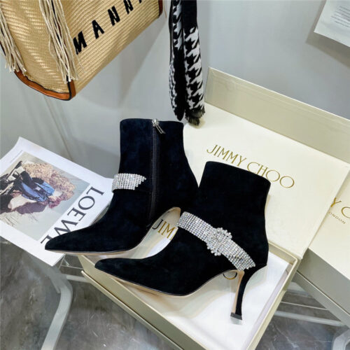 High Quality Luxury Jimmy Choo High Heel Short Boots – Style 63319 product detail