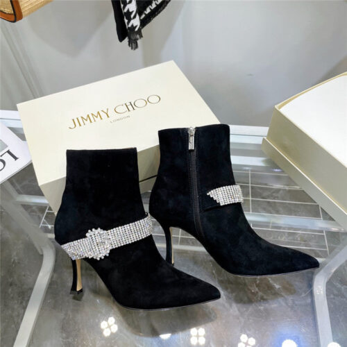 High Quality Luxury Jimmy Choo High Heel Short Boots – Style 63319 alternate view