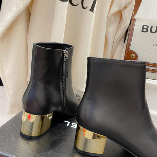 High Quality Luxury Chanel Metal Heel Top Ankle Boots product detail