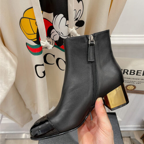 High Quality Luxury Chanel Metal Heel Top Ankle Boots product detail