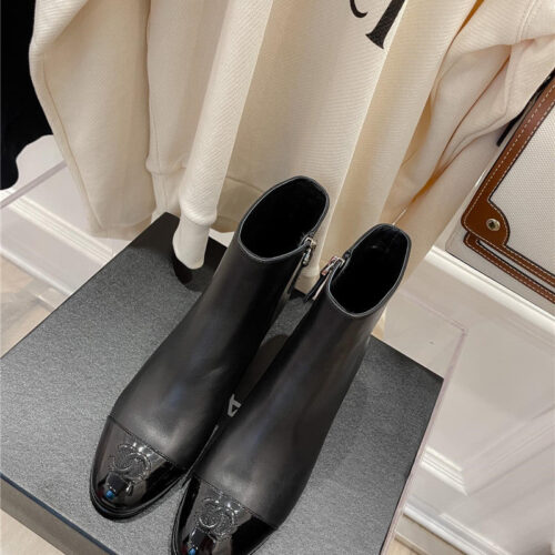 High Quality Luxury Chanel Metal Heel Top Ankle Boots product detail