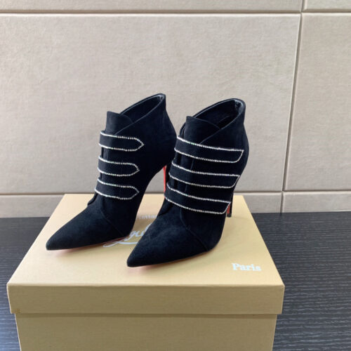 High Quality Luxury Christian Louboutin Black High-Heel Boots – Sizes 35–41 product image
