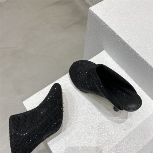 High Quality Luxury Bottega Veneta Full Rhinestone High Heel Ankle Boots – Style 08422 product detail