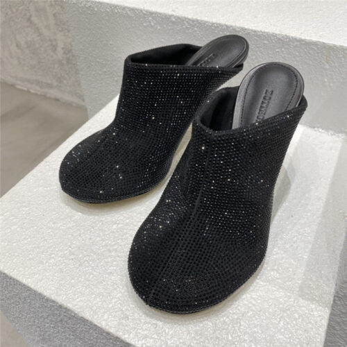 High Quality Luxury Bottega Veneta Full Rhinestone High Heel Ankle Boots – Style 08422 product detail