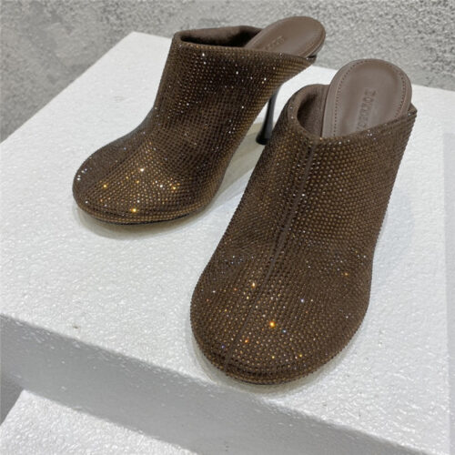 High Quality Luxury Bottega Veneta Full Rhinestone High Heel Ankle Boots – Style 44582 product detail