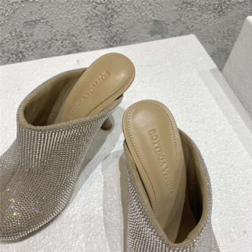 High Quality Luxury Bottega Veneta Full Rhinestone High Heel Ankle Boots product detail