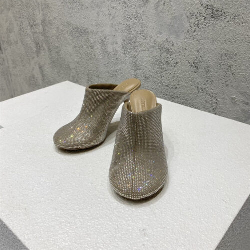 High Quality Luxury Bottega Veneta Full Rhinestone High Heel Ankle Boots