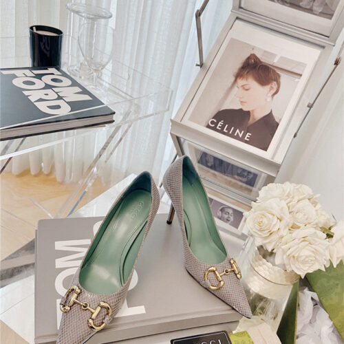 High Quality Luxury Gucci Snakeskin High Heel Sandals alternate view