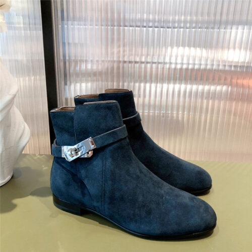 High Quality Luxury Hermes Kelly Buckle Ankle Boots – Style 42147 alternate view