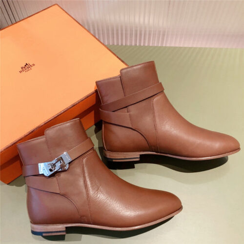 High Quality Luxury Hermes Kelly Buckle Ankle Boots – Style 09379 product detail