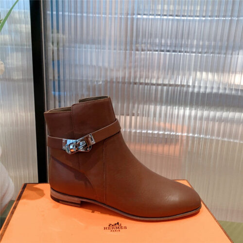 High Quality Luxury Hermes Kelly Buckle Ankle Boots – Style 09379 product detail