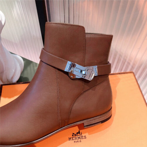 High Quality Luxury Hermes Kelly Buckle Ankle Boots – Style 09379 product detail