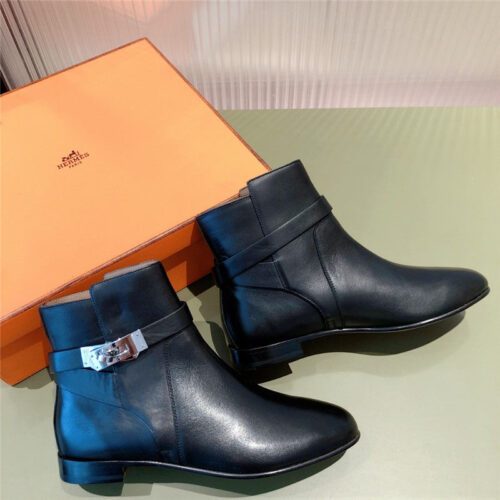 High Quality Luxury Hermes Kelly Buckle Ankle Boots product detail