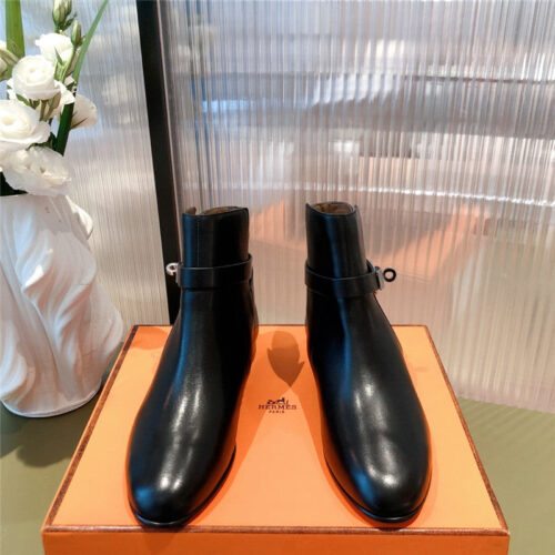 High Quality Luxury Hermes Kelly Buckle Ankle Boots product detail