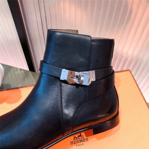High Quality Luxury Hermes Kelly Buckle Ankle Boots product detail
