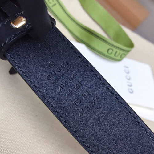 High Quality Luxury Gucci Leather Belt With Double G Buckle product detail