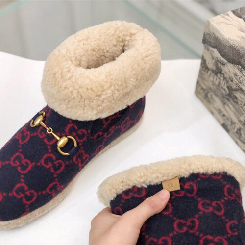 High Quality Luxury Gucci Fur Short Boots product detail