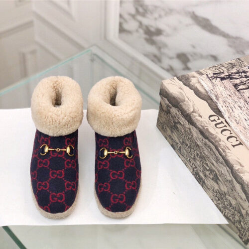 High Quality Luxury Gucci Fur Short Boots alternate view