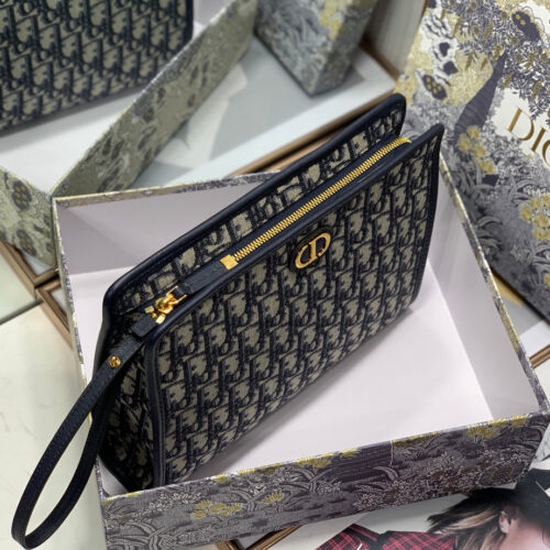 High Quality Luxury Dior Oblique Canvas Clutch product detail
