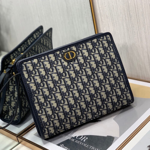 High Quality Luxury Dior Oblique Canvas Clutch alternate view