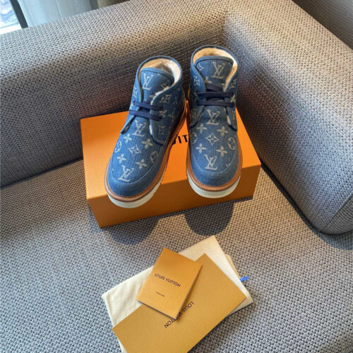 High Quality Luxury Louis Vuitton Denim Snow Boots product detail
