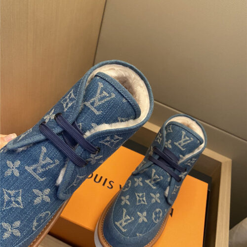 High Quality Luxury Louis Vuitton Denim Snow Boots product detail