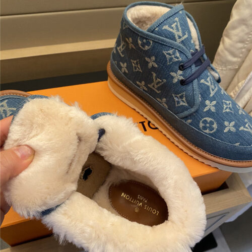 High Quality Luxury Louis Vuitton Denim Snow Boots product detail