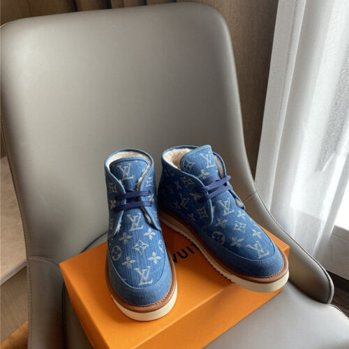 High Quality Luxury Louis Vuitton Denim Snow Boots product detail