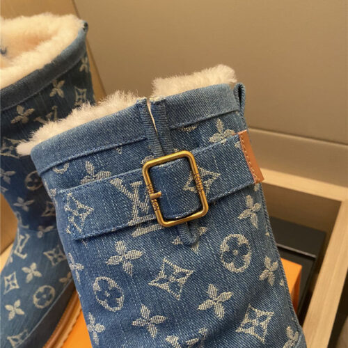 High Quality Luxury Louis Vuitton Denim Snow Long Boots product detail