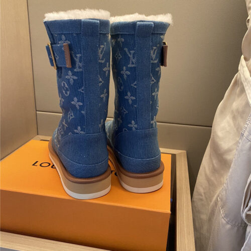 High Quality Luxury Louis Vuitton Denim Snow Long Boots product detail