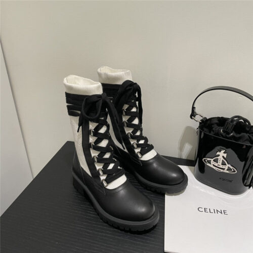 High Quality Luxury Dior Lace Up Socks Boots