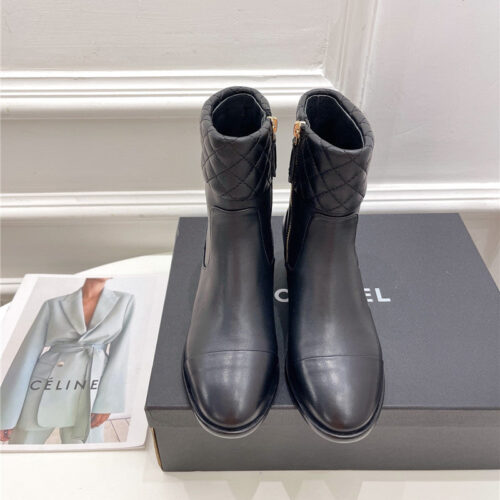 High Quality Luxury Chanel Rhombus Ankle Boots alternate view