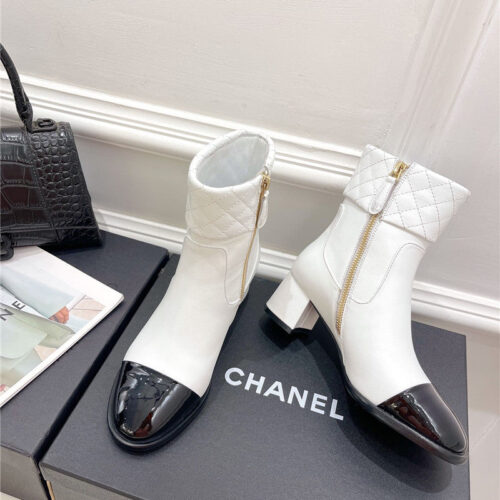 High Quality Luxury Chanel Rhombus Ankle Boots – Style 98630 alternate view