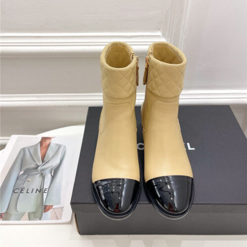 High Quality Luxury Chanel Rhombus Ankle Boots – Style 62470 alternate view