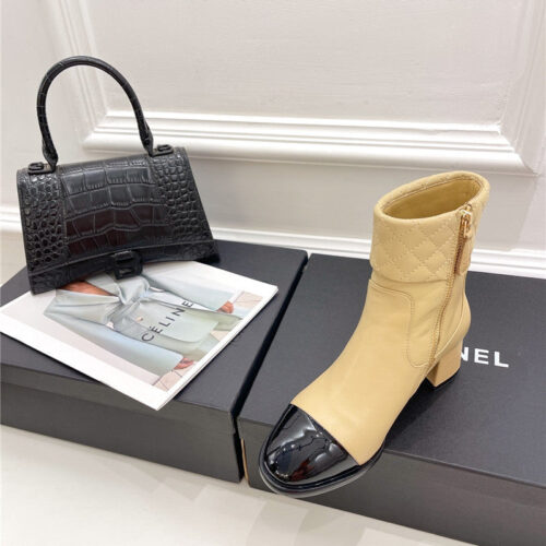 High Quality Luxury Chanel Rhombus Ankle Boots – Style 62470 product detail