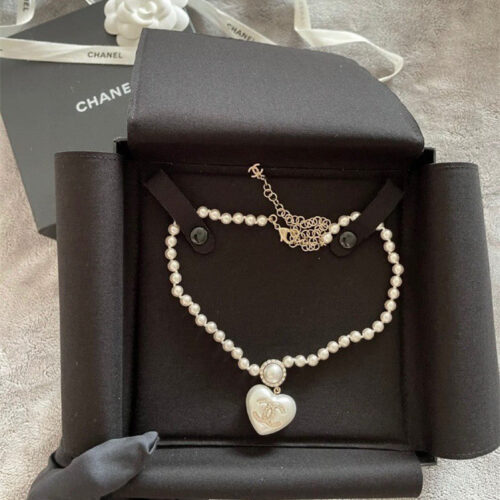 High Quality Luxury Chanel Pearl Love Pink White Necklace product detail